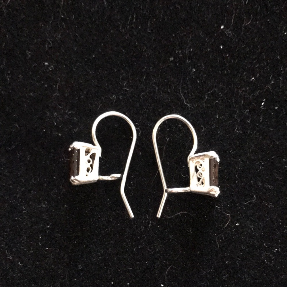Smoky Quartz French Hook Earrings - Picture 4 of 6